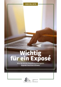 Cover - Was für ein gutes Exposé wichtig ist Immobilien Exposé Checkliste